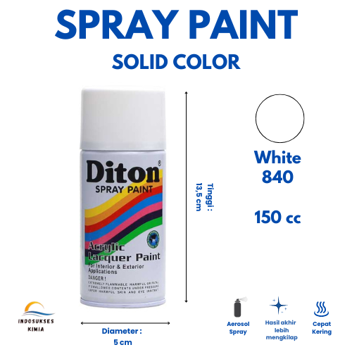Cat Semprot Diton Warna Standart / Diton Spray Paint / Solid Color 150 cc