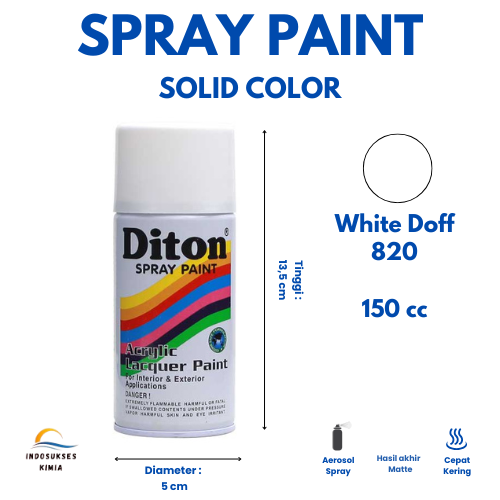 Cat Semprot Diton Warna Standart / Diton Spray Paint / Solid Color 150 cc