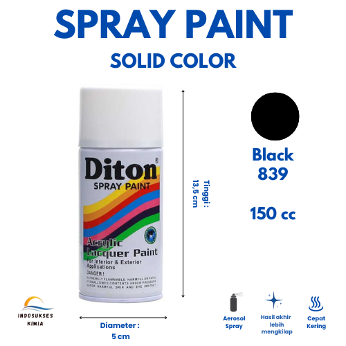Cat Semprot Diton Warna Standart / Diton Spray Paint / Solid Color 150 cc