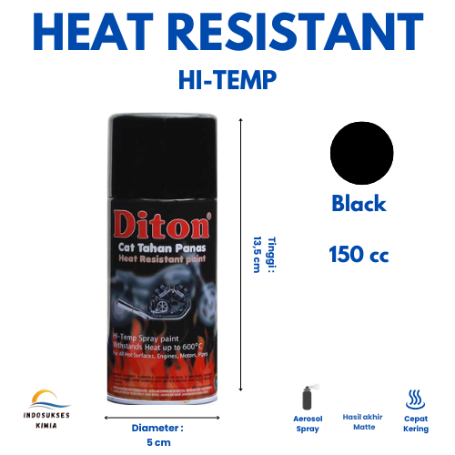 Diton Hi Temp/ Pewarna Knalpot Tahan Panas 150 cc