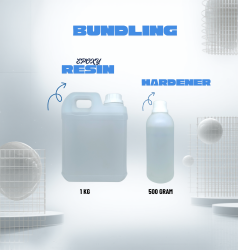 Epoxy Resin Bening 1 Kg + Hardener 500 Gr Multifungsi