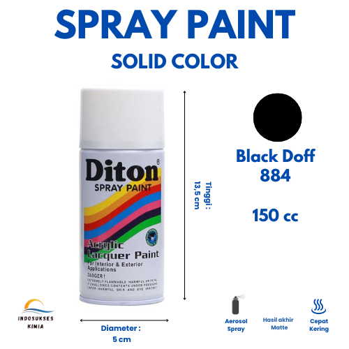 Cat Semprot Diton Warna Standart / Diton Spray Paint / Solid Color 150 cc