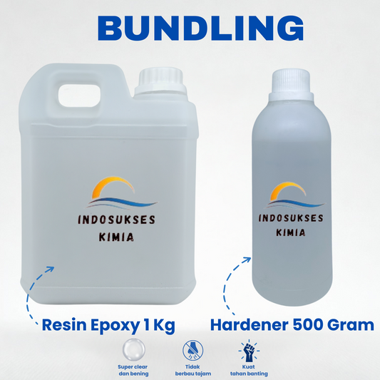 Epoxy Resin Bening 1 Kg + Hardener 500 Gr Multifungsi